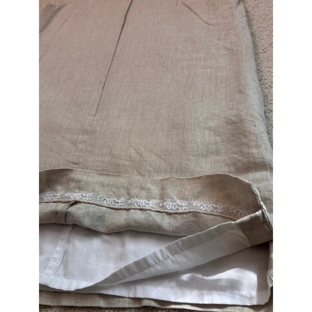 Lilly Pulitzer Metallic Linen Grommet Shift Dress Beige Gold Size 6 - Picture 9 of 15